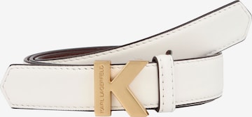 Karl Lagerfeld Riem 'Signature' in Wit: voorkant