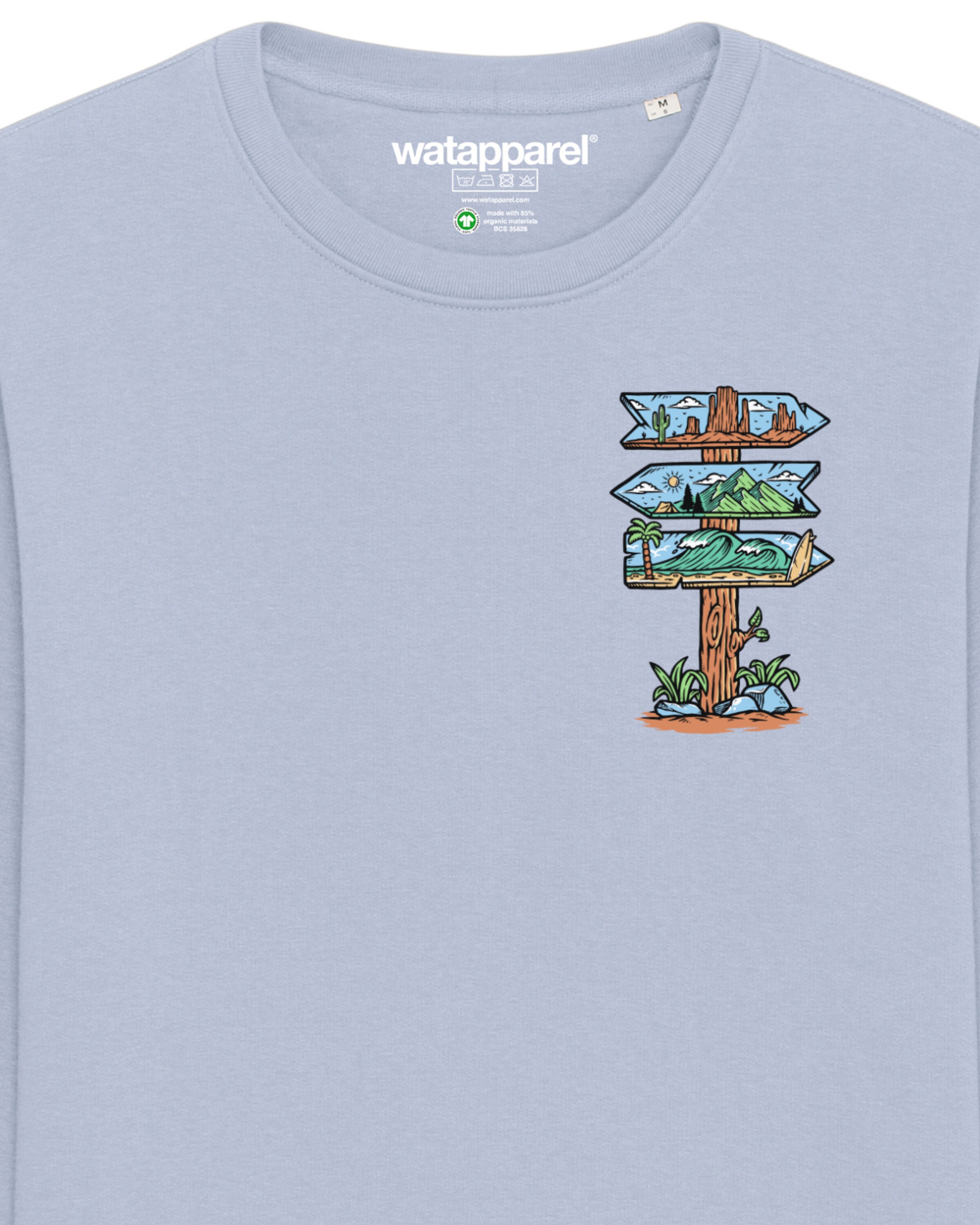 Sweat-shirt ' Adventure is everywhere ' Watapparel en bleu