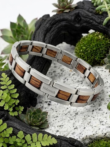 Braccialetto 'IDASEE' di Holzwerk in argento