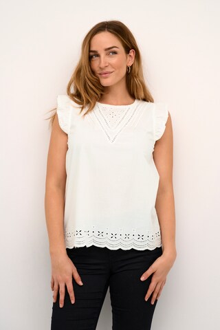 Cream Blouse 'Rihanna' in White: front