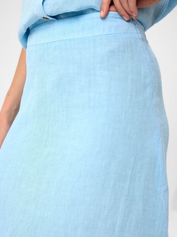 DIMI Skirt 'Damen-Leinen-Midirock' in Blue