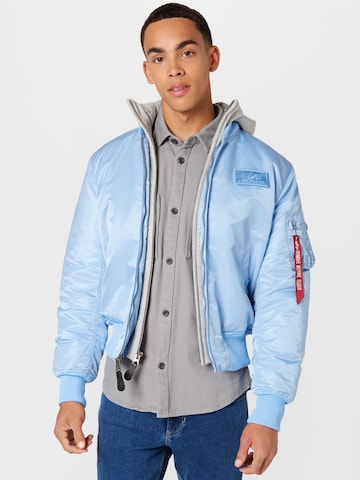 ALPHA INDUSTRIES - Casaco meia-estação 'MA-1 D-Tec' em azul: frente