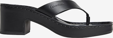 Calvin Klein Teenslipper in Zwart: voorkant