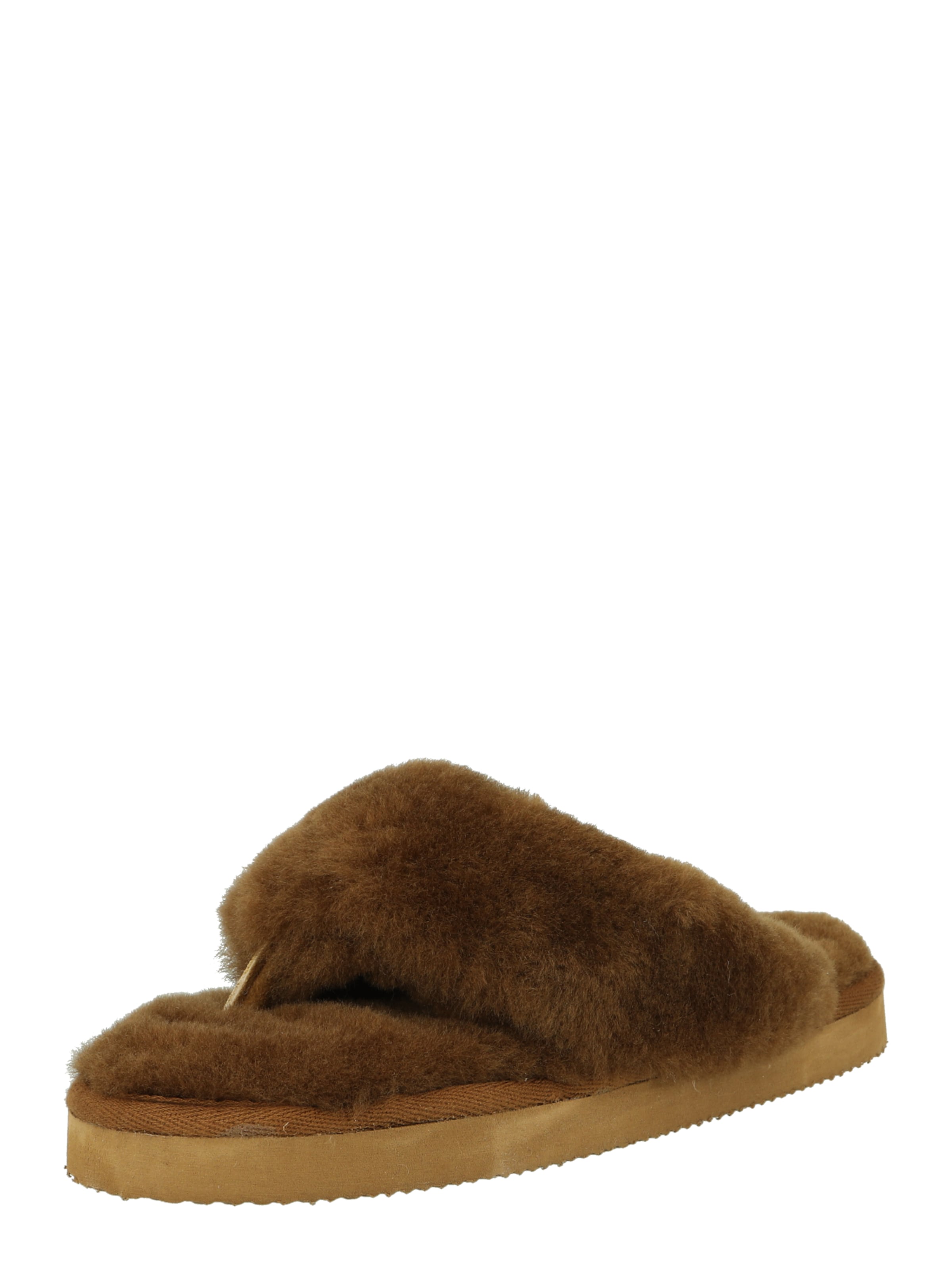SHEPHERD Hausschuh 'Jasmine' in Braun: Vorderseite