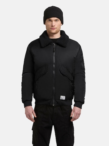 khujo Winterjacke 'Ground' in Schwarz: Vorderseite