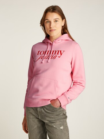 Tommy Jeans Μπλούζα φούτερ 'ESS' σε ροζ: μπροστά