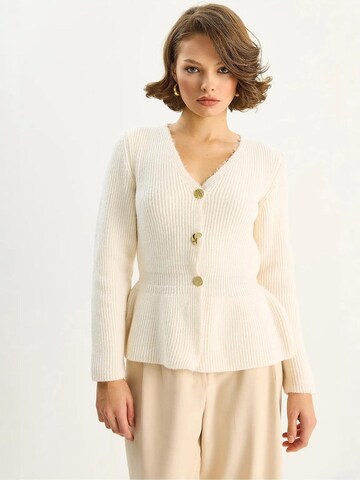 Bianco Lucci Strickjacke in Weiß: Vorderseite