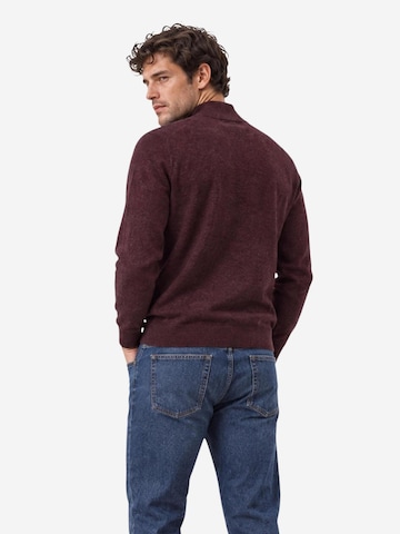 Lyle & Scott Tröja 'Cotton Merino Quarter Zip Jump 263MLSKN2112VC' i röd