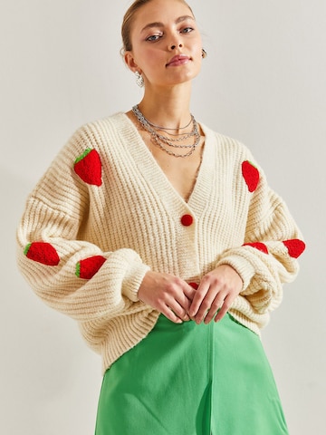 Bianco Lucci Cardigan i beige