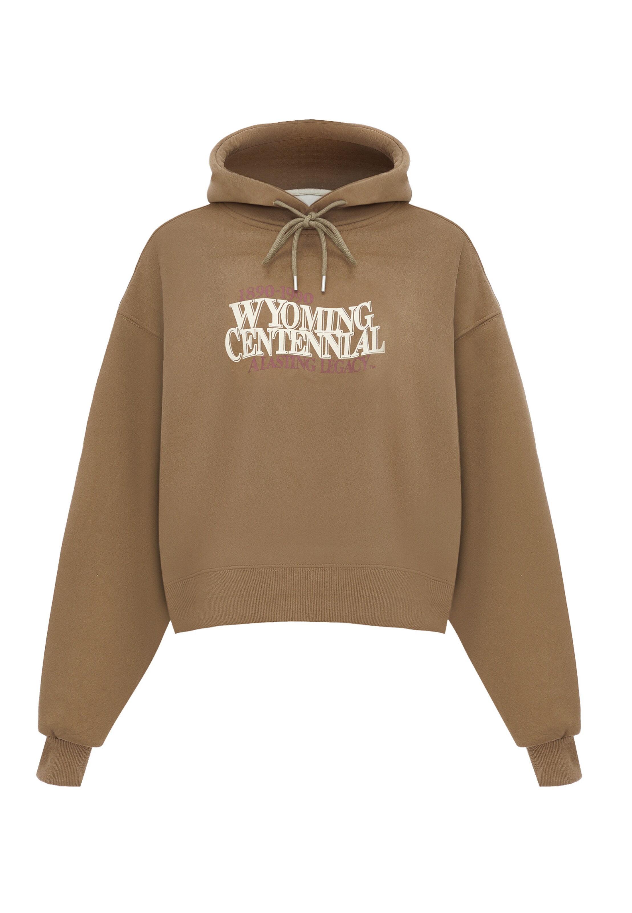 HOMEBASE Μπλούζα φούτερ σε καφέ: μπροστά