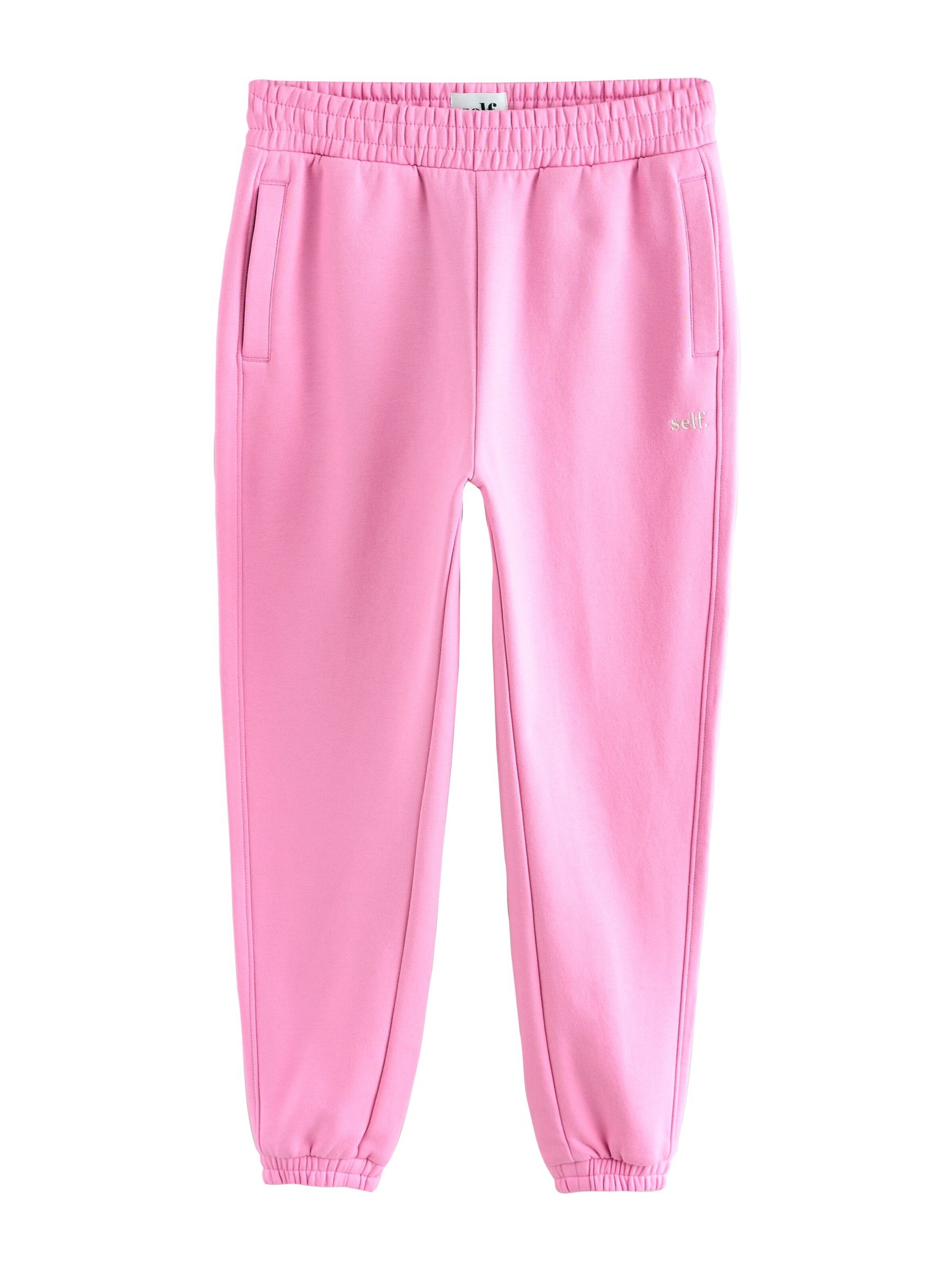 self. Weatherproof pants in Pink: front
