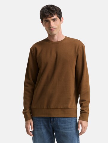 TOM TAILOR Sweatshirt in Bruin: voorkant