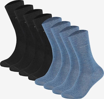 camano Socks in Blue: front