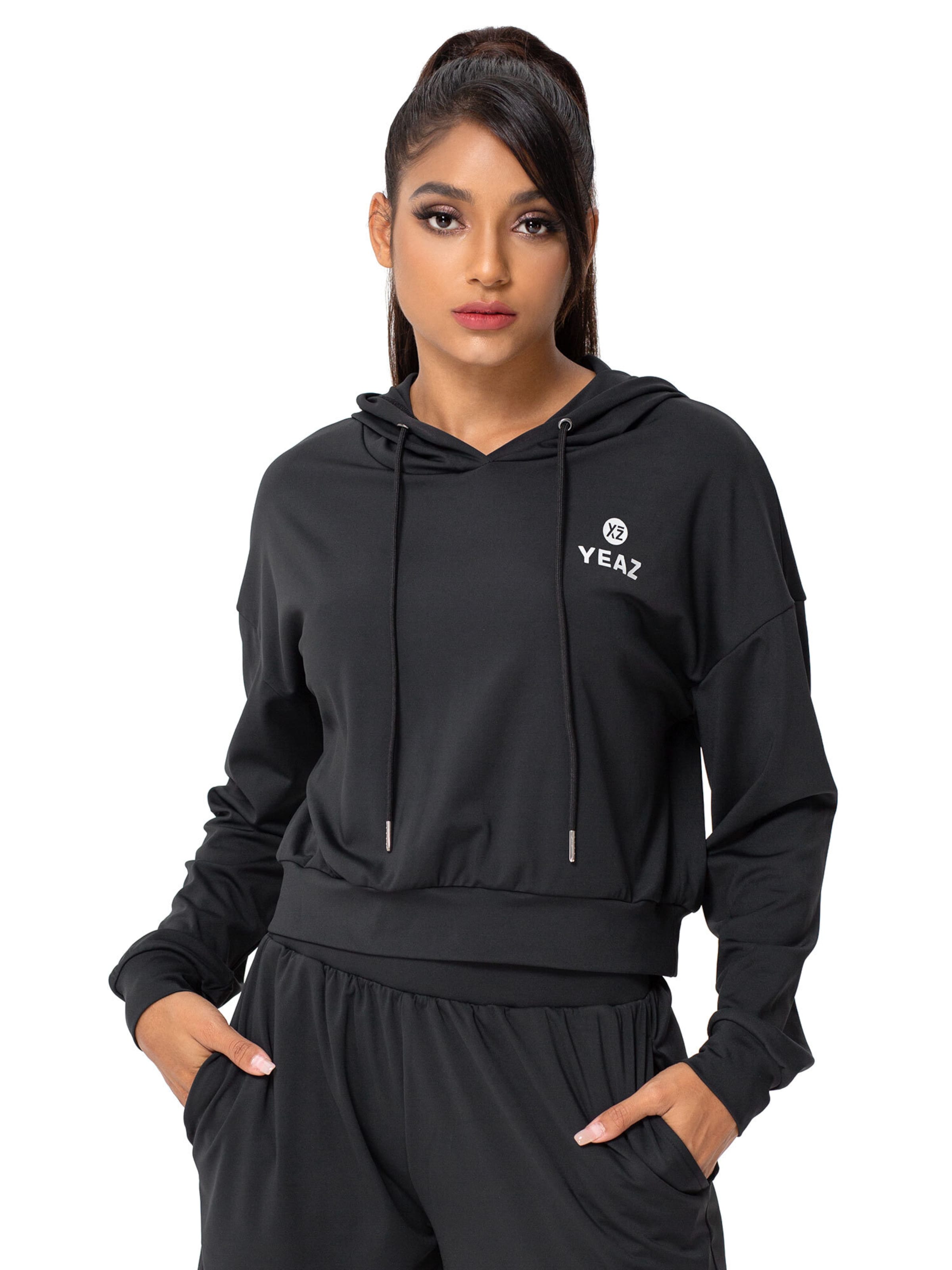 YEAZ Спортивный свитшот 'Mood' в Черный: спереди