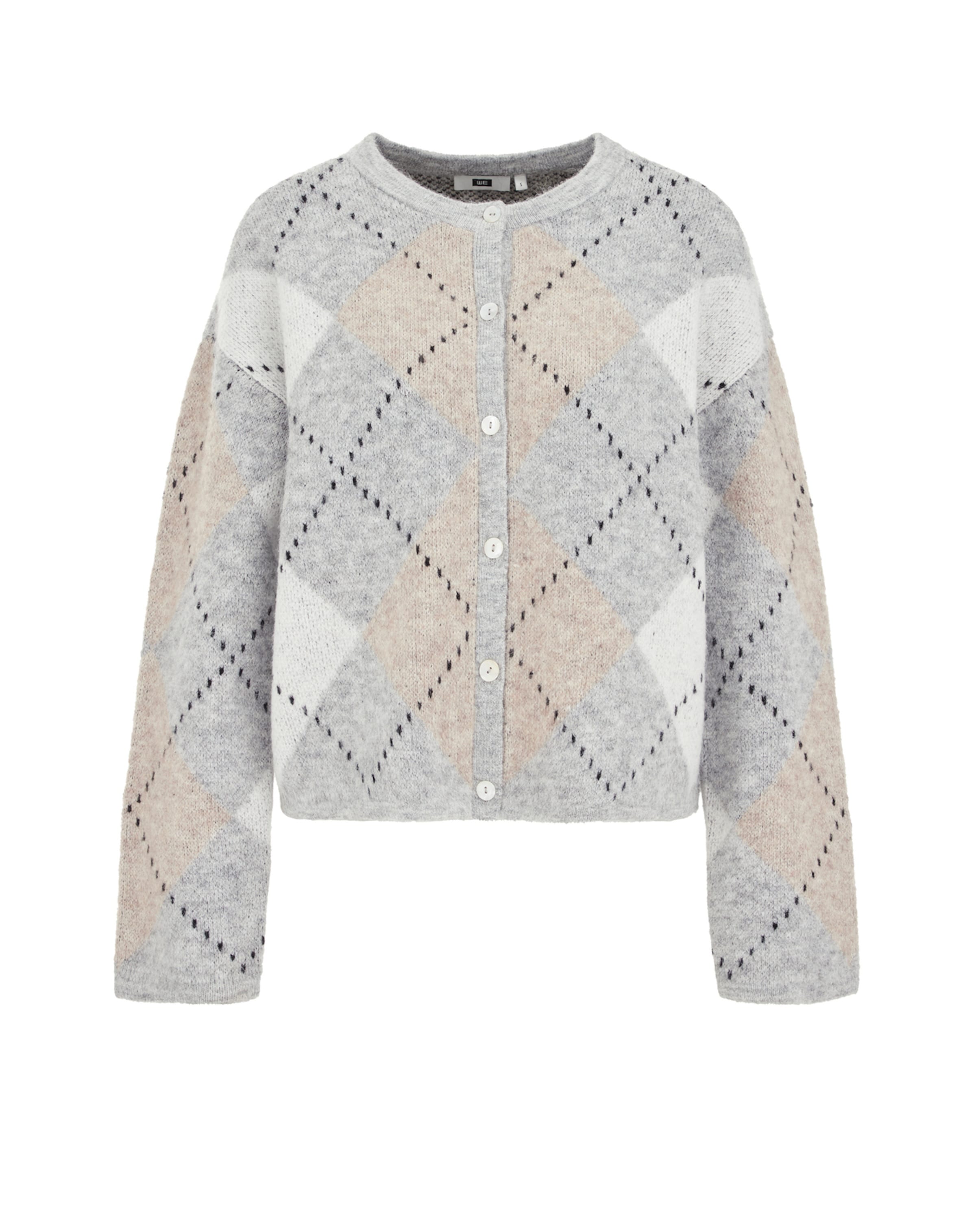 WE Fashion Knit cardigan in Grey: front