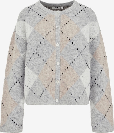 Kardiganas iš WE Fashion, spalva – smėlio spalva / šviesiai pilka / juoda, Prekių apžvalga