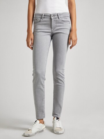 Pepe Jeans Skinny Jeans in Grijs: voorkant