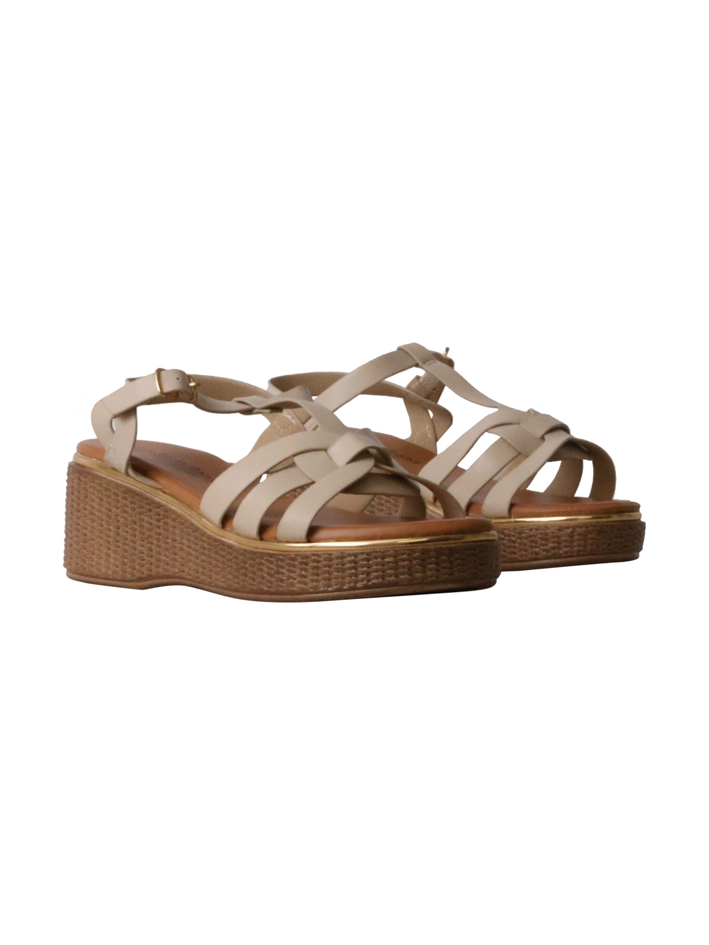 Sixth Sense - Sandalias 'Sandalen mit Keilabsatz und Riemchen – Paris' en beige
