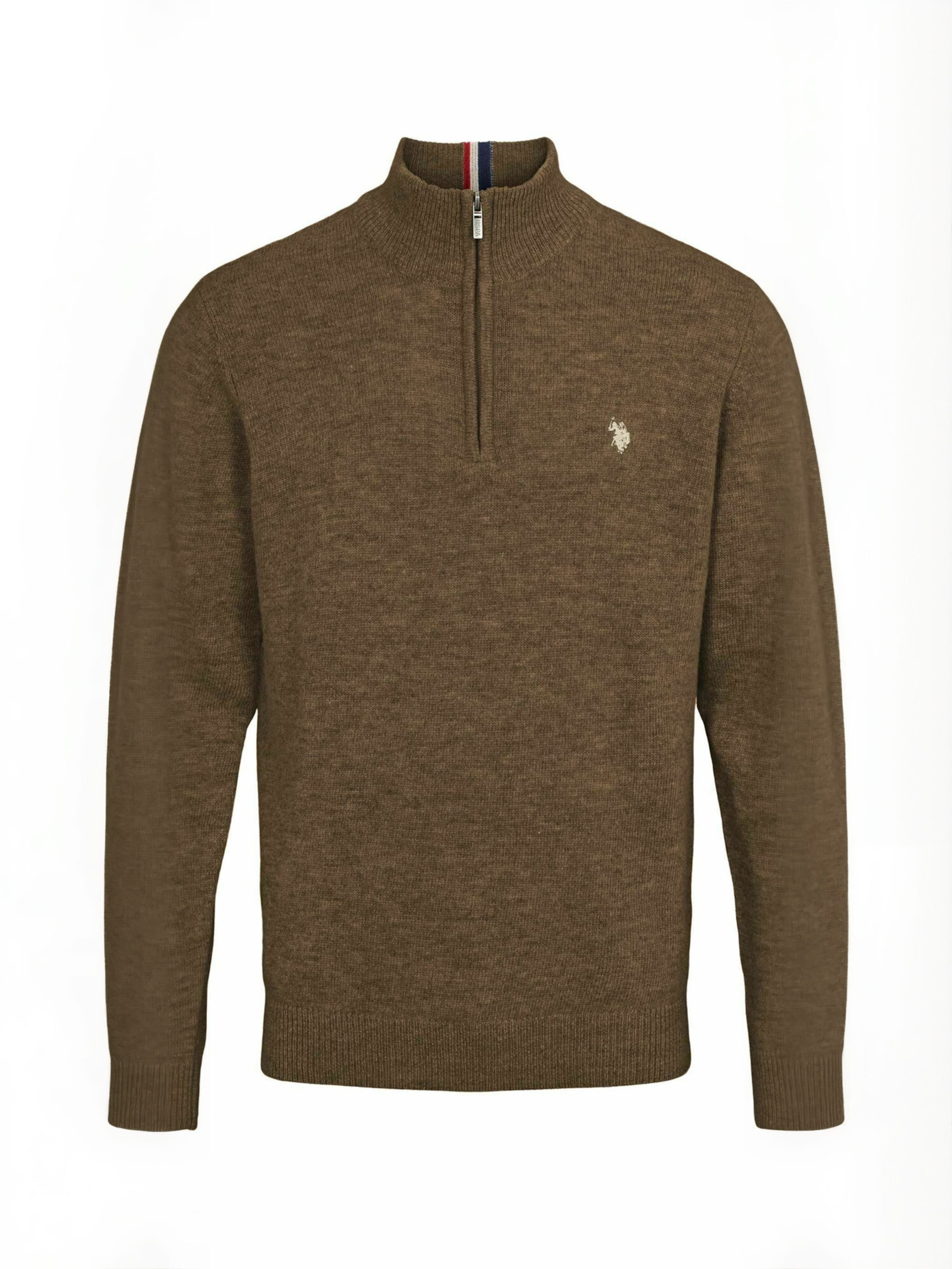 U.S. POLO ASSN. Trui ' UMKevin ' in Bruin: voorkant