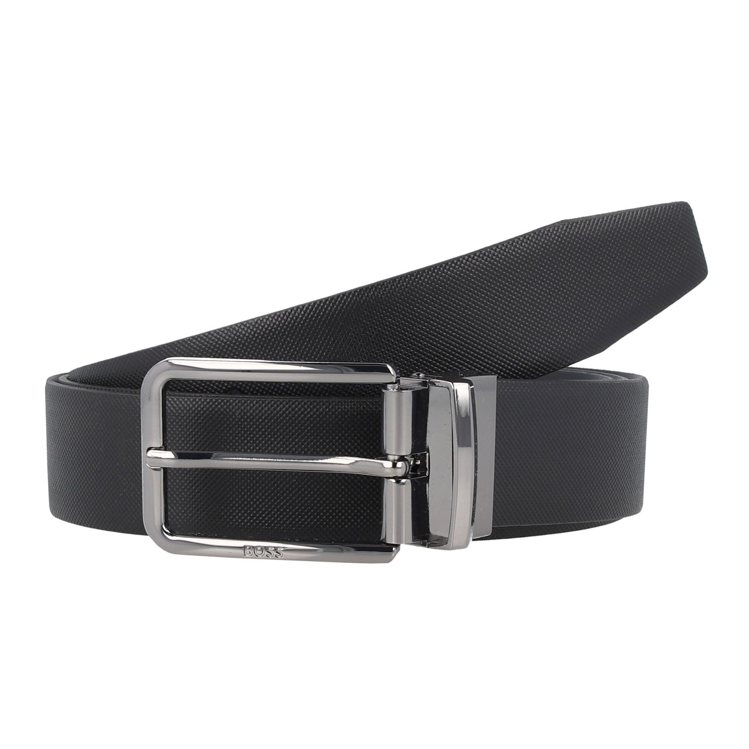 Ceinture BOSS en noir : devant