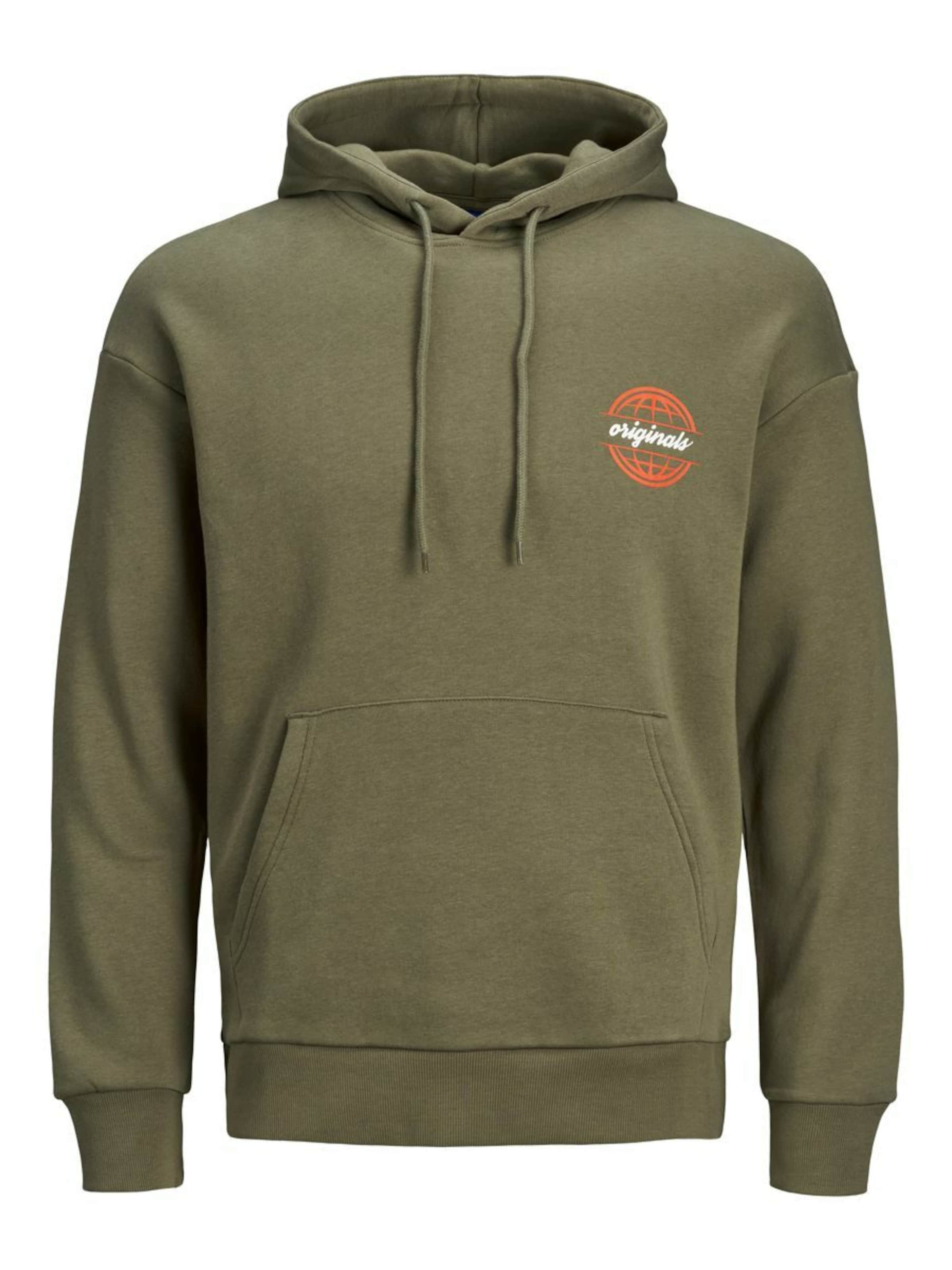 JACK & JONES Sweatshirt 'JORColton' in Groen: voorkant