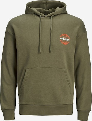 Sweat-shirt 'JORColton' JACK & JONES en vert : devant