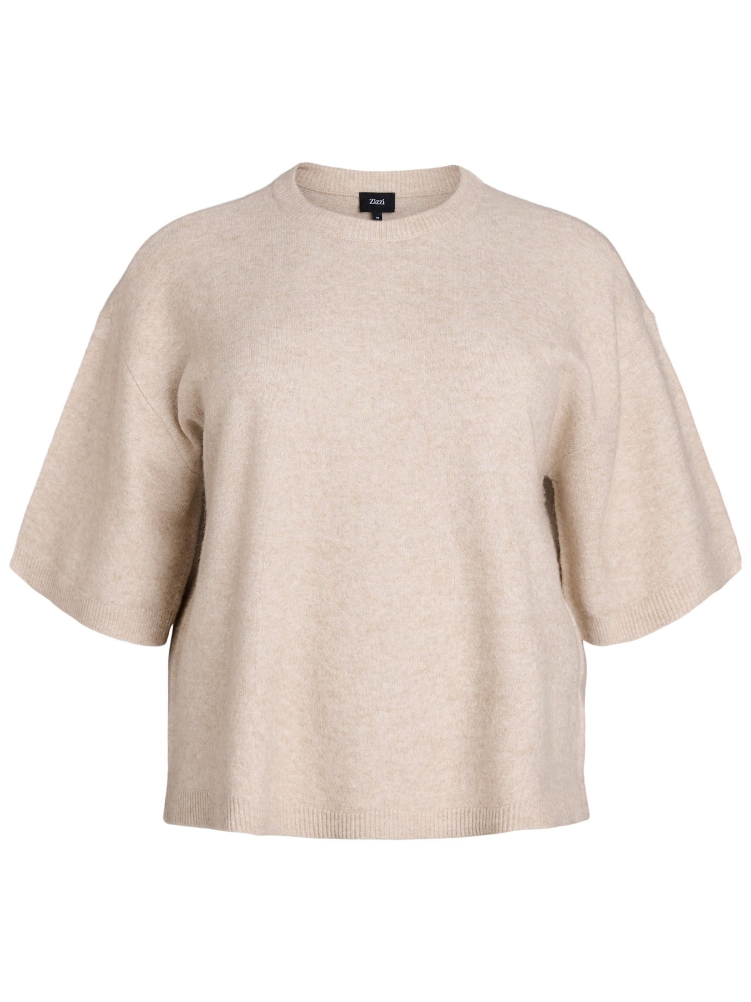 Zizzi Sweater 'Cavista' in Beige: front
