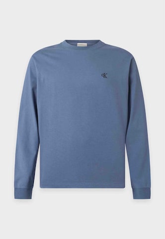 Tricou de la Calvin Klein Jeans pe albastru: față