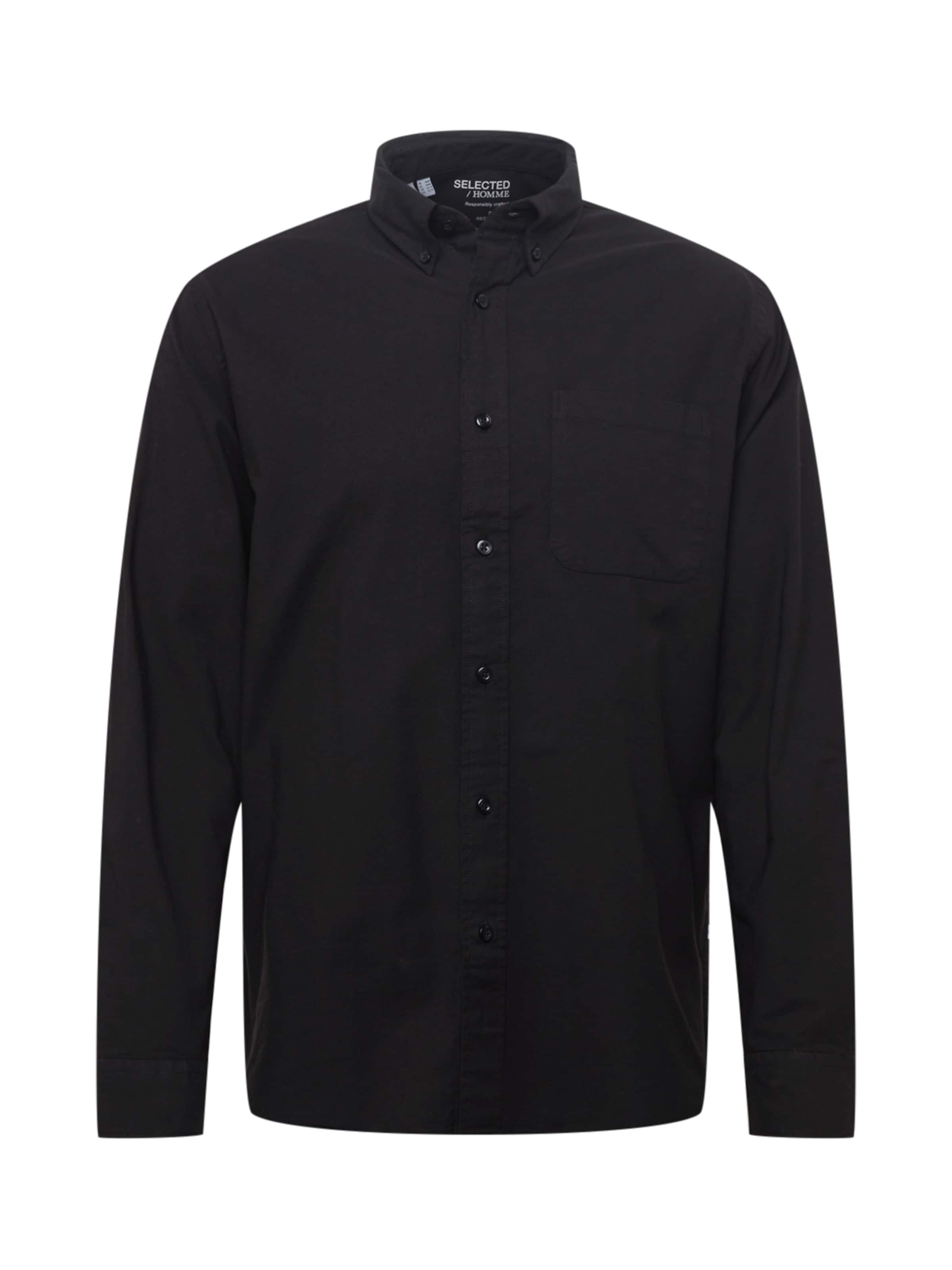 SELECTED Πουκάμισο 'Rick' σε μαύρο: μπροστά