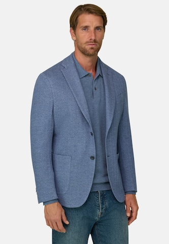 Coupe regular Veste de costume Boggi Milano en bleu : devant