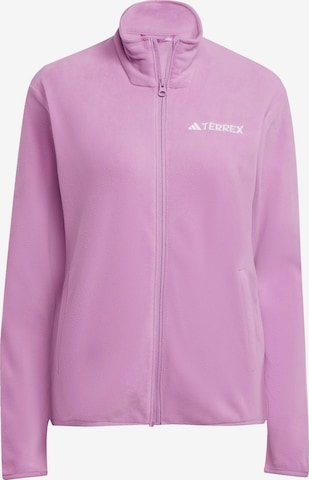 Veste en polaire fonctionnelle 'Essentials' ADIDAS TERREX en violet : devant