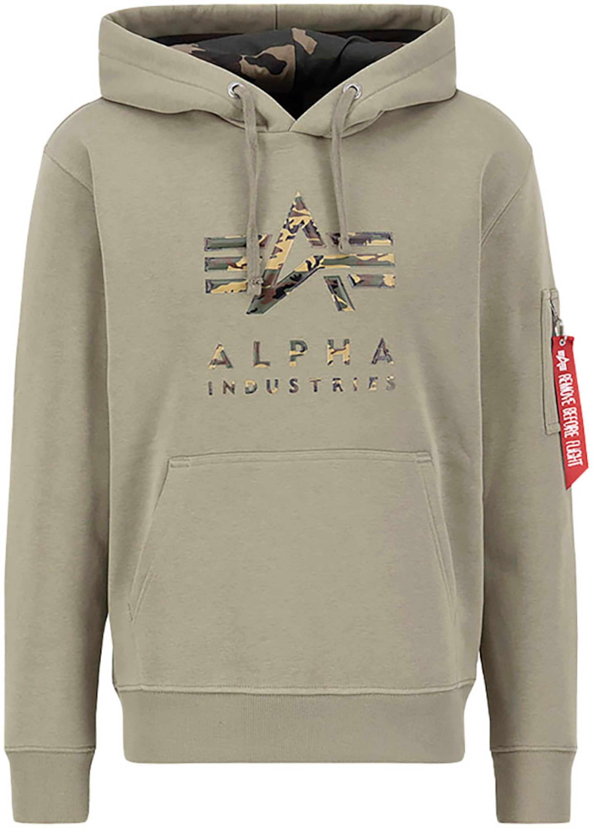 ALPHA INDUSTRIES Sweatshirt in Olive ABOUT YOU