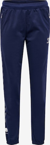 Hummel Tapered Sporthose in Blau: Vorderseite