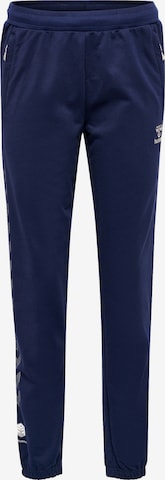 Hummel Workout Pants in Blue: front