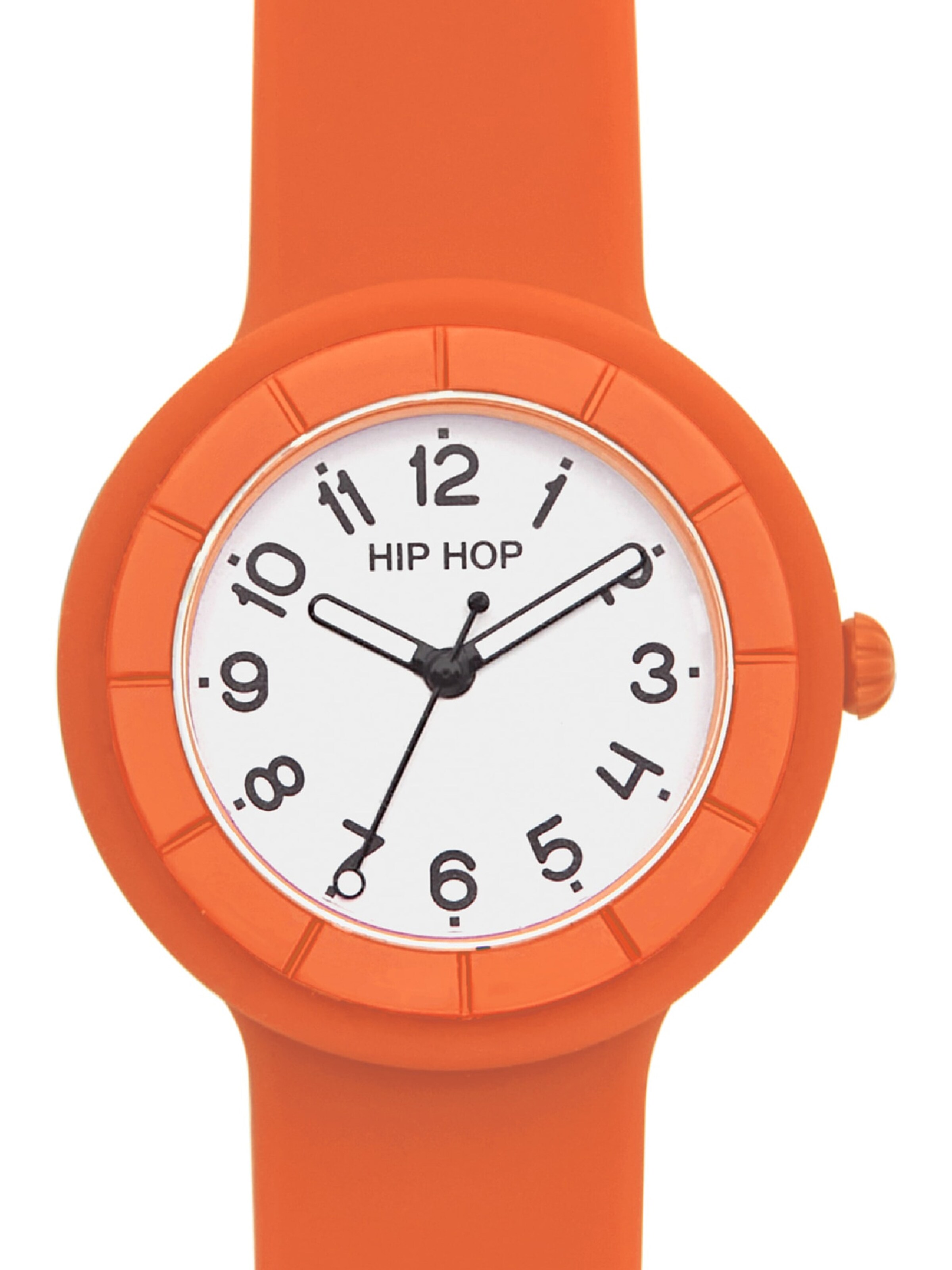 Hip Hop Analog Watch in Orange: front