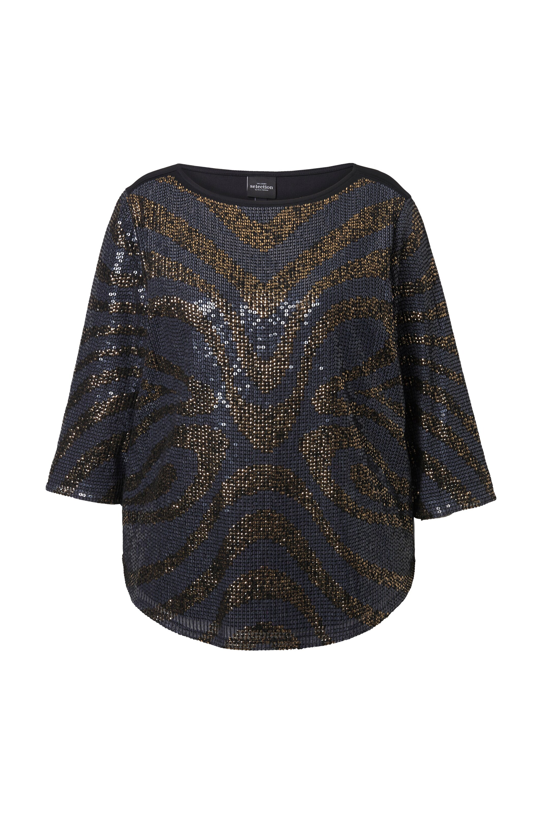 Ulla Popken Blouse in Zwart: voorkant