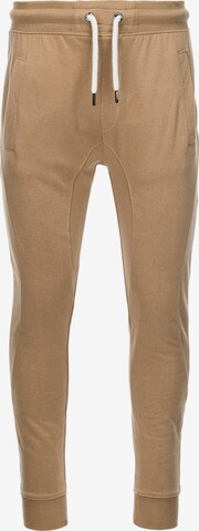 Ombre Slim fit Pants 'P948' in Brown: front