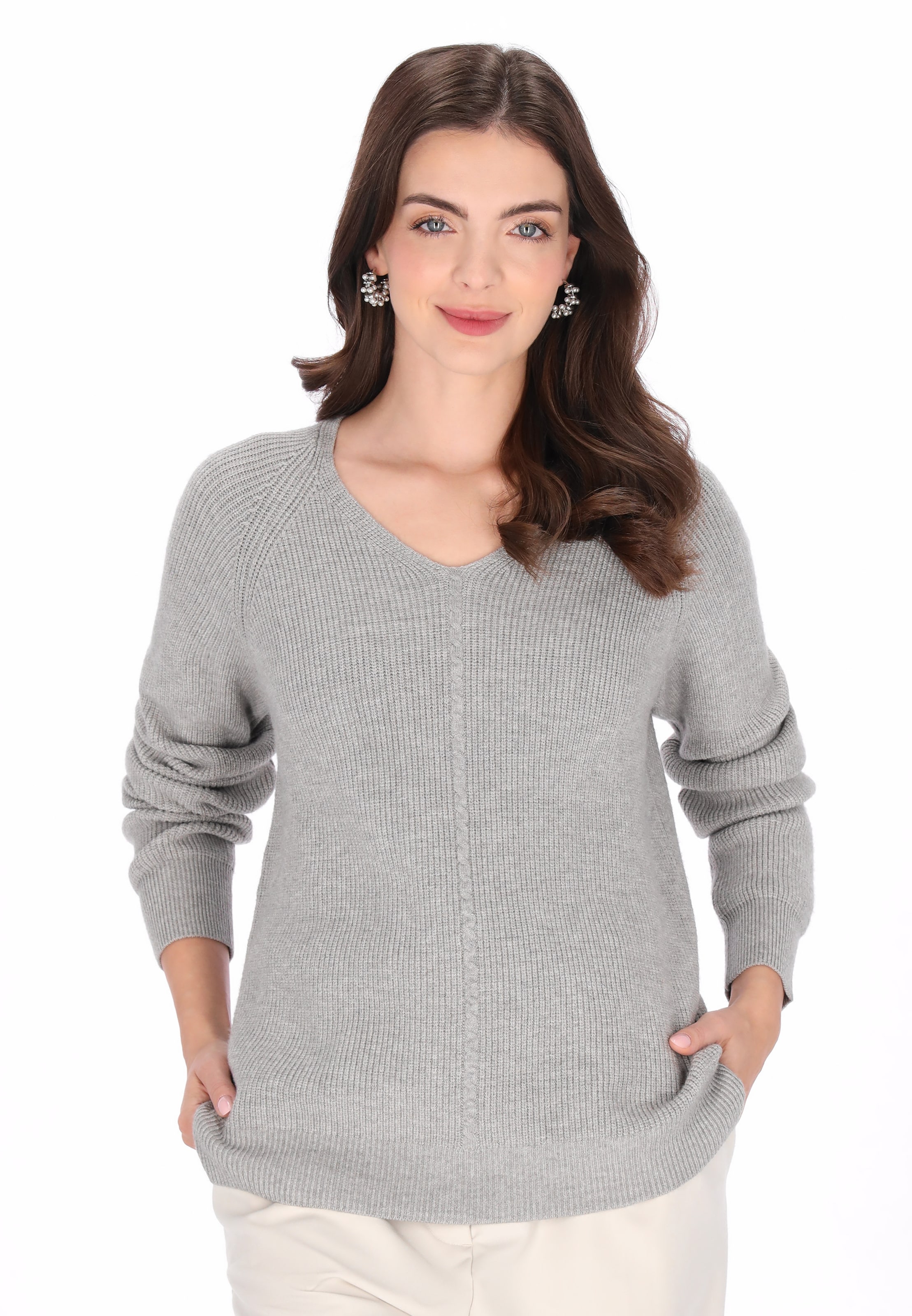 Usha - Jersey en gris: frente