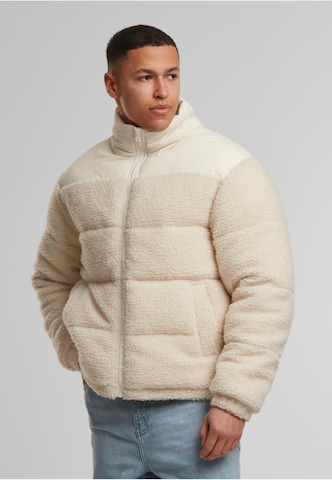 Veste en polaire Urban Classics en blanc : devant