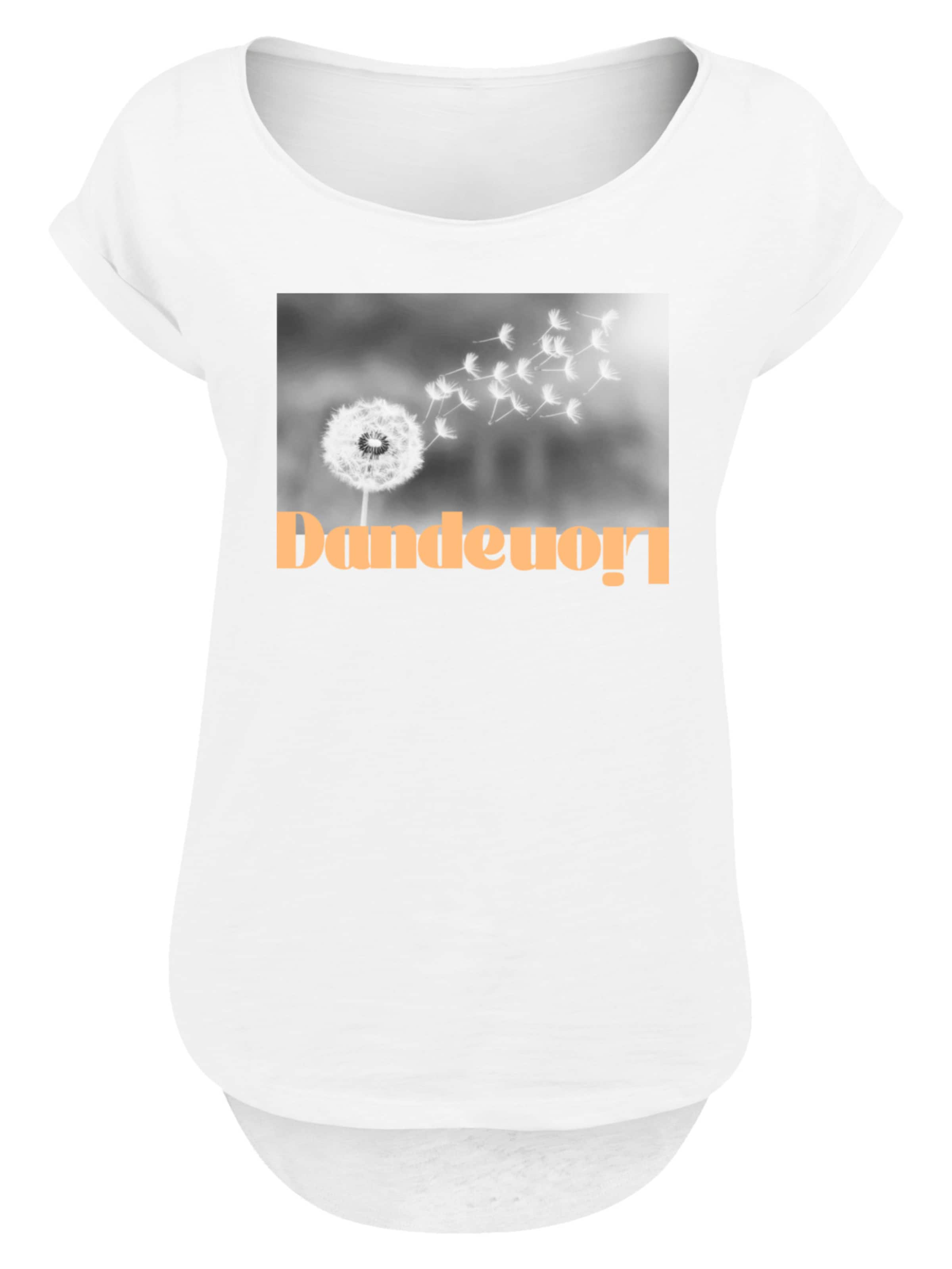 T-shirt 'Dandelion' F4NT4STIC en blanc : devant