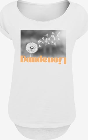 T-shirt 'Dandelion' F4NT4STIC en blanc : devant