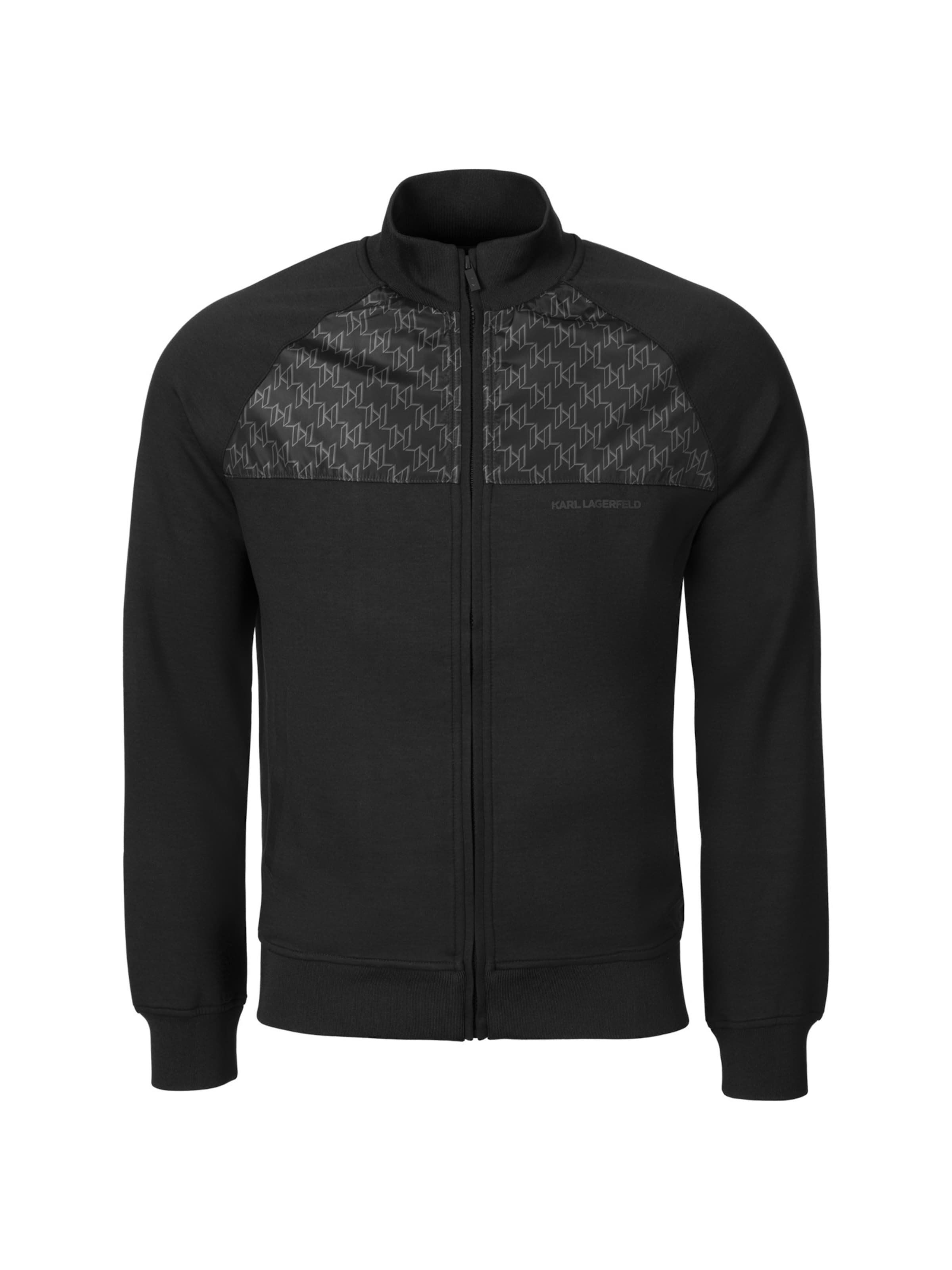 Giacca di felpa di Karl Lagerfeld in nero: frontale