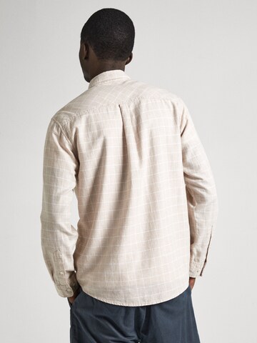 Pepe Jeans Regular fit Button Up Shirt 'PATTISON' in Beige