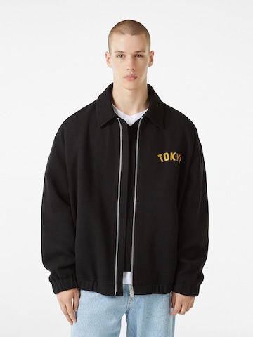 Bershka Between-season jacket in Black: front