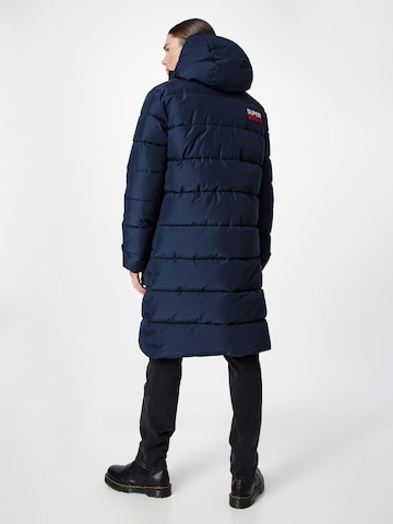 Superdry Zimní kabát – modrá