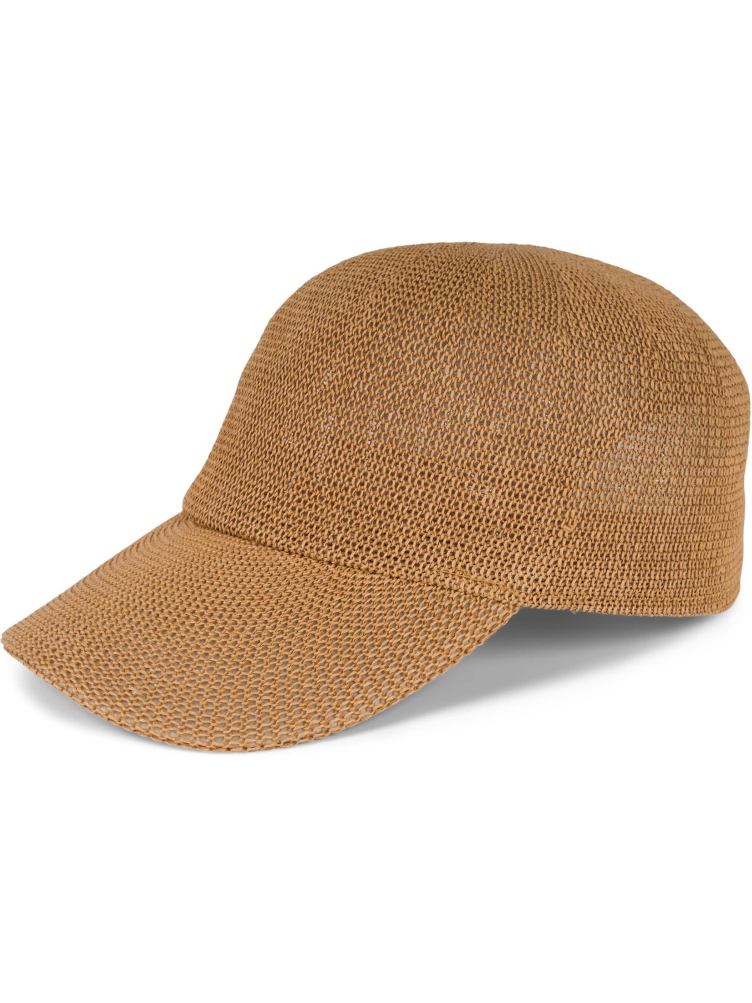 styleBREAKER Cap 'Papierstroh Baseball Cap' in Beige: front