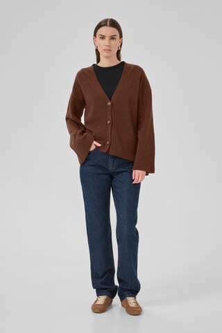 My Essential Wardrobe Gebreid vest 'Huxi' in Bruin