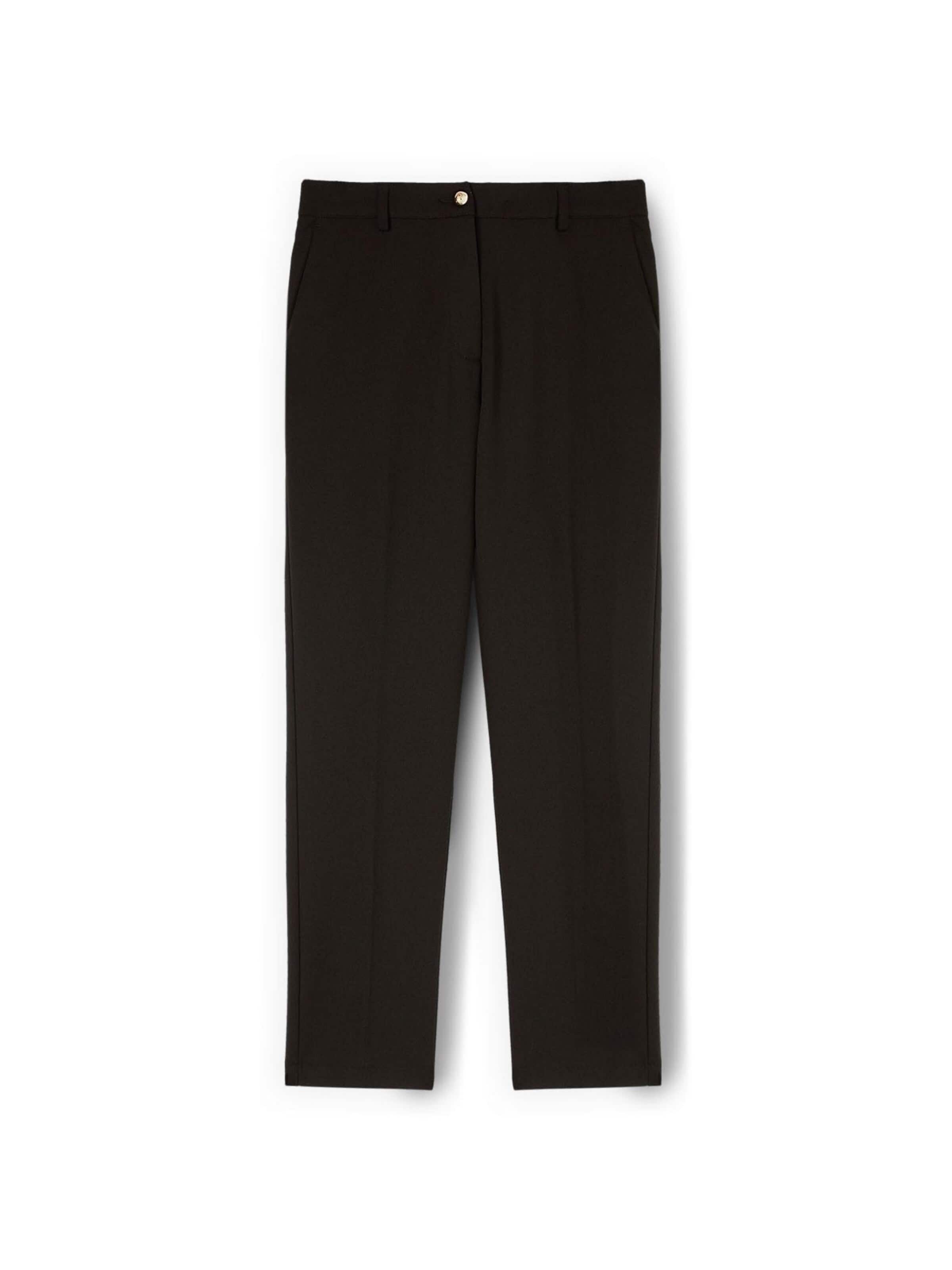 MOTIVI Loosefit Broek in Zwart: voorkant