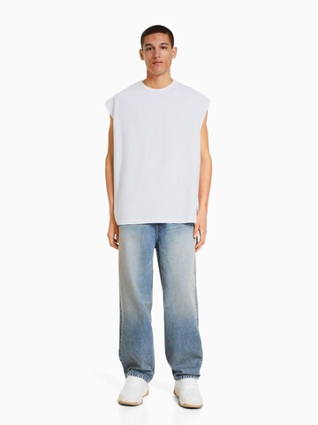 T-Shirt Bershka en blanc