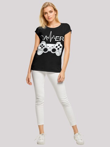 T-shirt 'Gamer Heartbeat' F4NT4STIC en noir